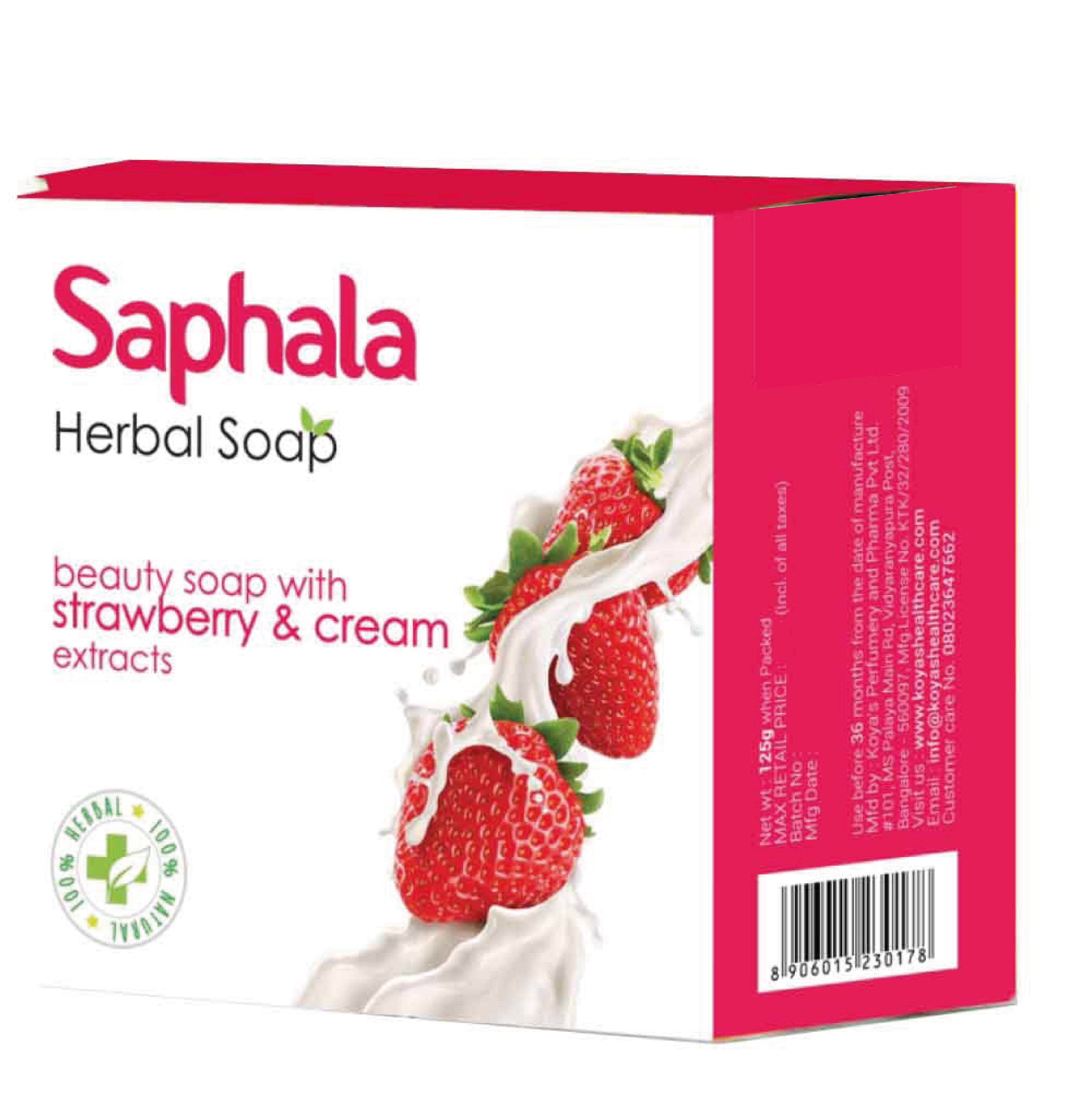 Koya's Herbal Saphala Soap - Strawberry and Cream