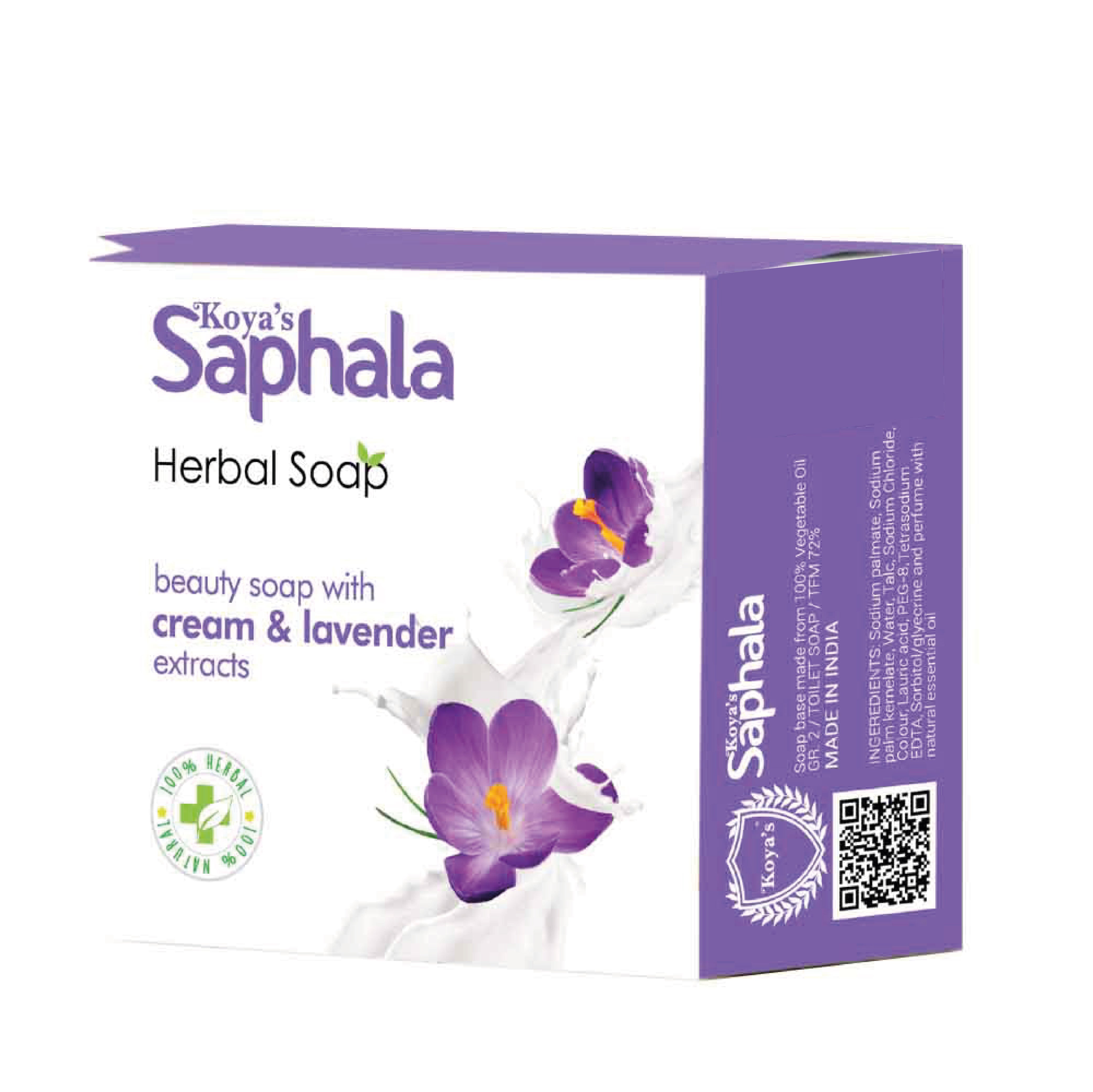Koya's Herbal Saphala Soap(Cream and Lavender)